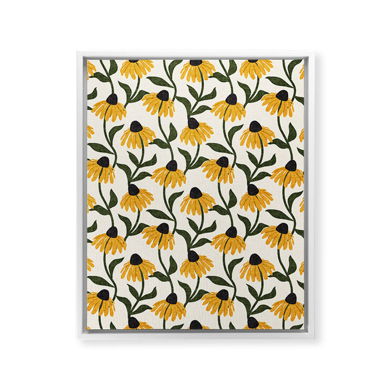 coneflowers - cream Framed Canvas Print Gallery Image 35