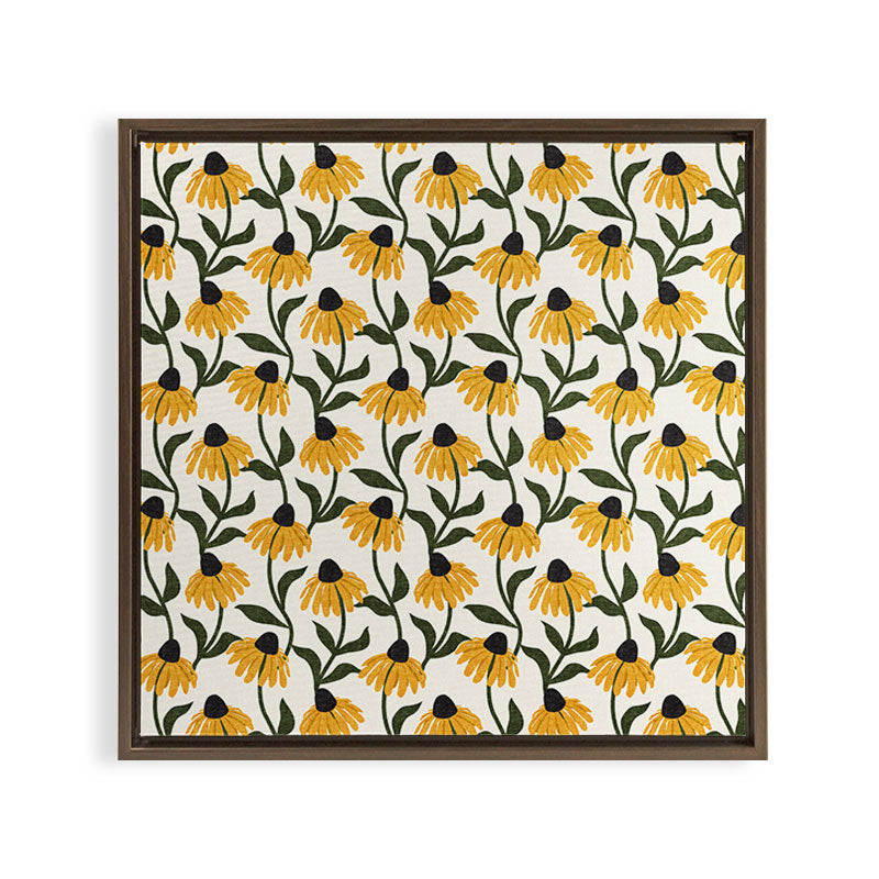 coneflowers - cream Framed Canvas Print Gallery Image 11