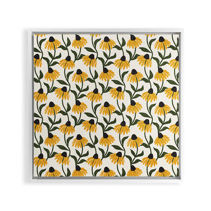 coneflowers - cream Framed Canvas Print Gallery Image 36
