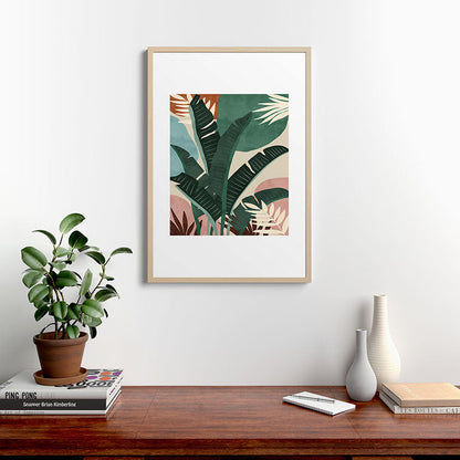 Modern jungle shapes Framed Art Print Gallery Image 28