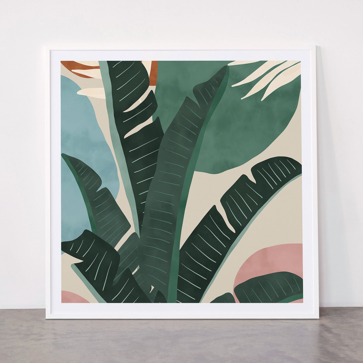 Modern jungle shapes Framed Art Print Gallery Image 43