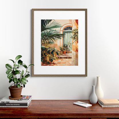 Villa Courtyard Mediterranean Art Framed Art Print Gallery Image 58