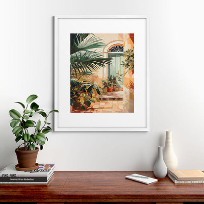 Villa Courtyard Mediterranean Art Framed Art Print Gallery Image 76