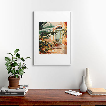 Villa Courtyard Mediterranean Art Framed Art Print Gallery Image 37