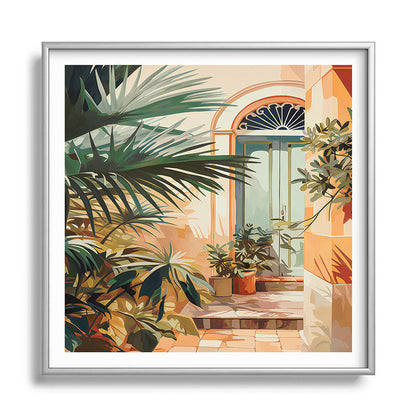 Villa Courtyard Mediterranean Art Framed Art Print Gallery Image 140