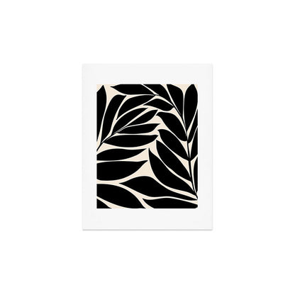 Black Seagrass Shapes Drawing Art Print Gallery Image 3