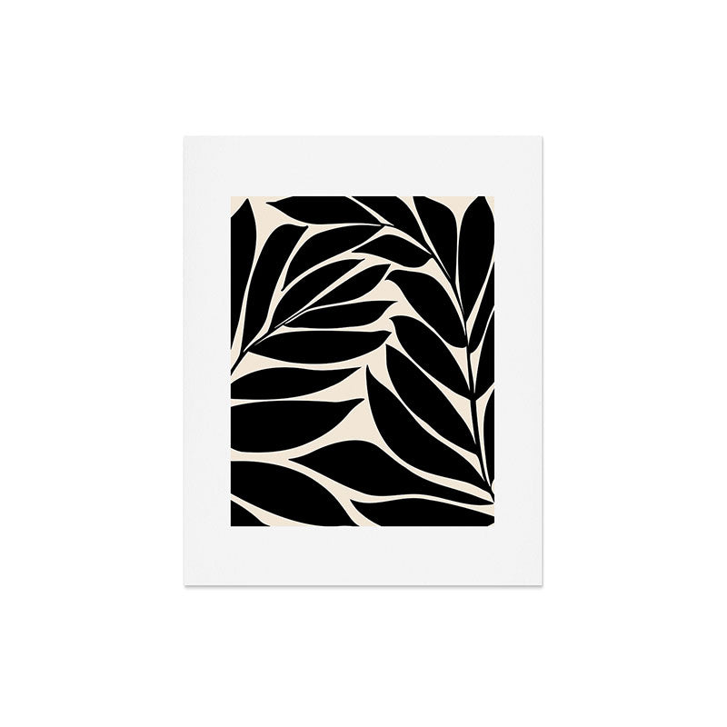 Black Seagrass Shapes Drawing Art Print Gallery Image 7