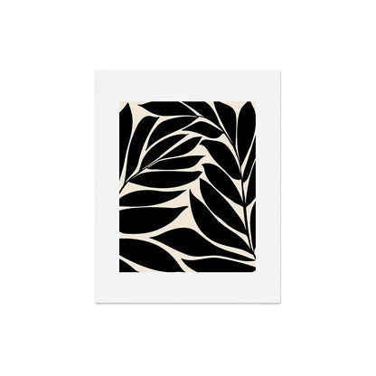 Black Seagrass Shapes Drawing Art Print Gallery Image 7