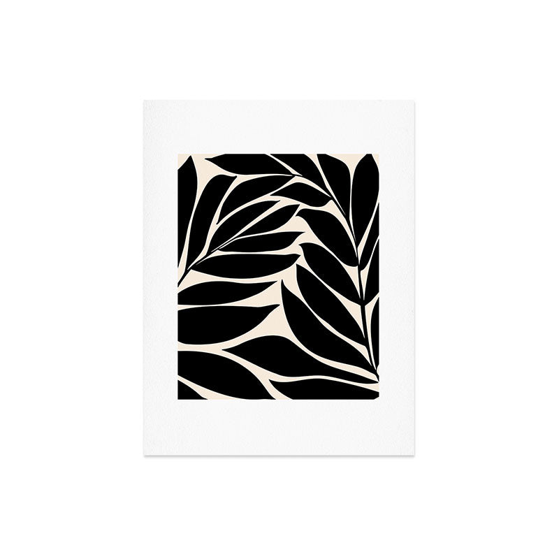 Black Seagrass Shapes Drawing Art Print Gallery Image 8