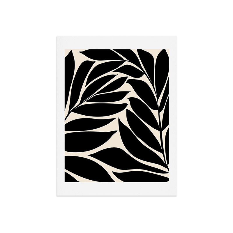 Black Seagrass Shapes Drawing Art Print Gallery Image 9