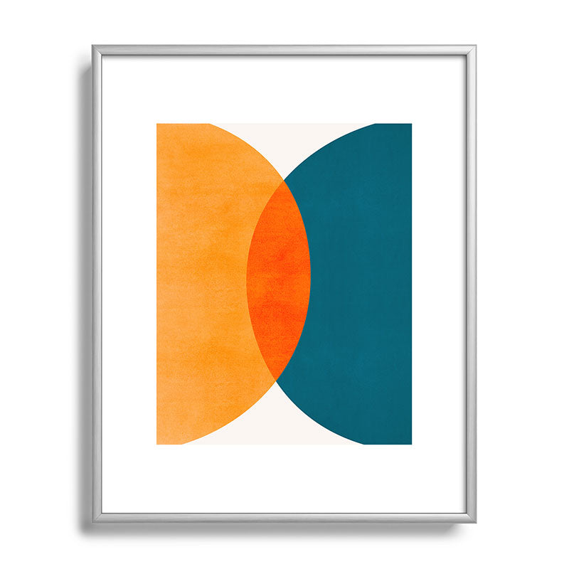 Mid Century Eclipse / Abstract Geometric Framed Art Print Gallery Image 129