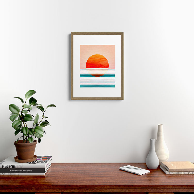 Minimalist Sunset III / Abstract Landscape Framed Art Print Gallery Image 16