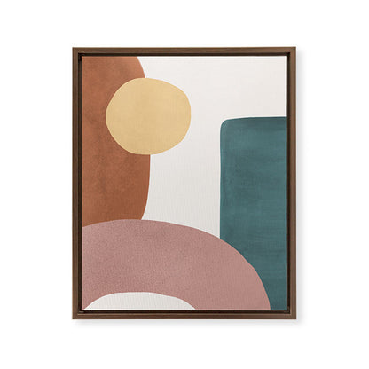 Abstract Earth 1-1 - Painted Shapes Framed Canvas Print Gallery Image 7