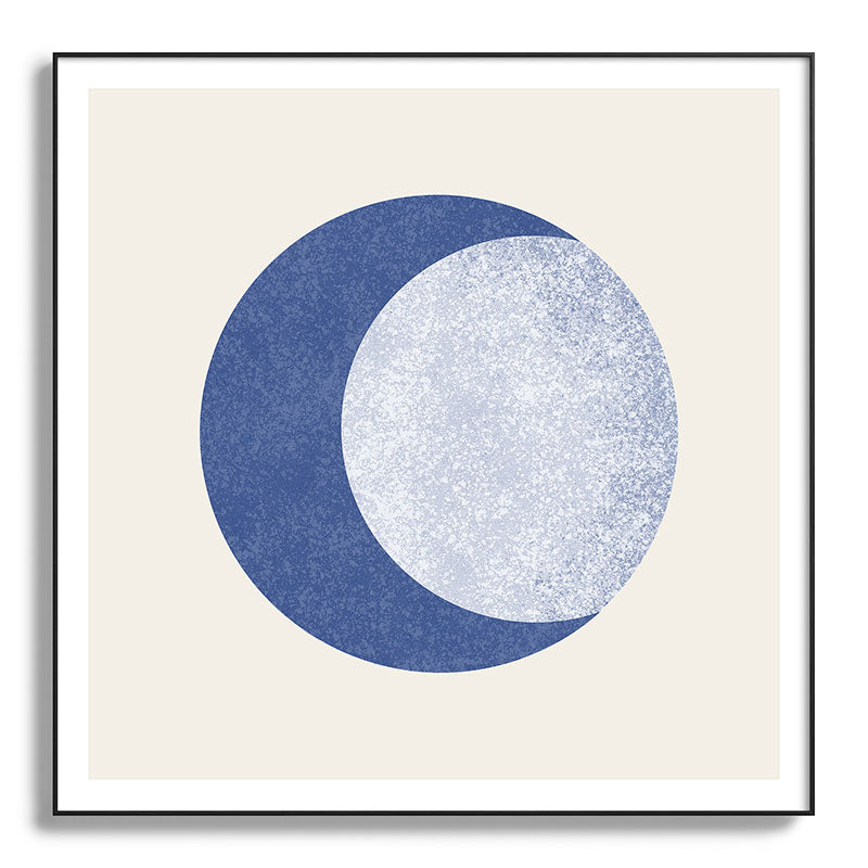 Moon Crescent - Blue Framed Art Print Gallery Image 130