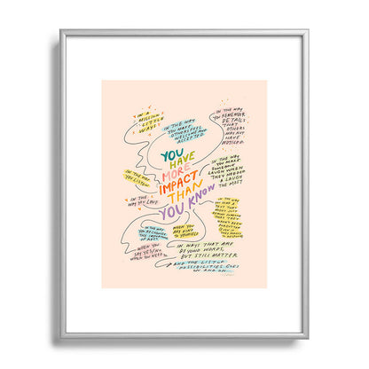 You have more impact than you know Framed Art Print Gallery Image 95