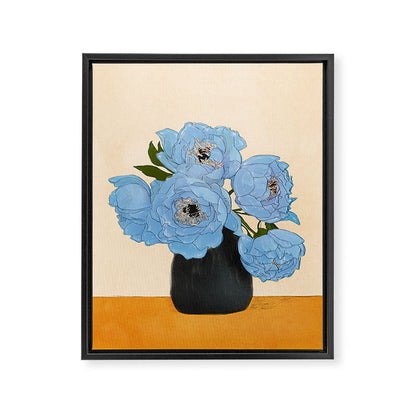 Bouquet Gift Blue Framed Canvas Print Gallery Image 4