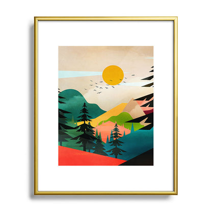 Colorful Morning in the Mountain Forest Framed Art Print Gallery Image 120