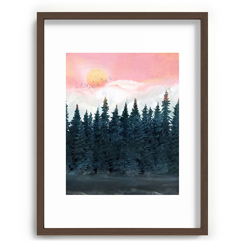 Forest Under the Sunset Framed Art Print Gallery Image 91