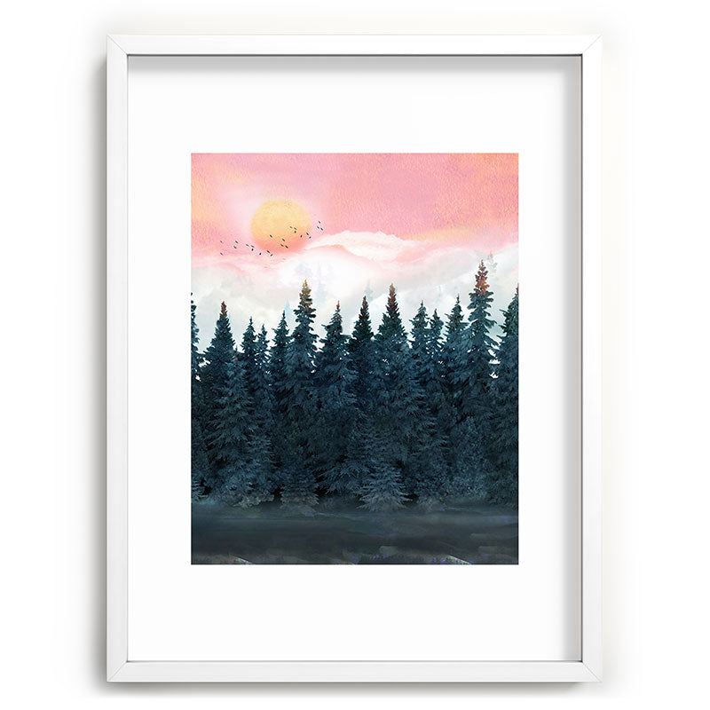 Forest Under the Sunset Framed Art Print Gallery Image 107