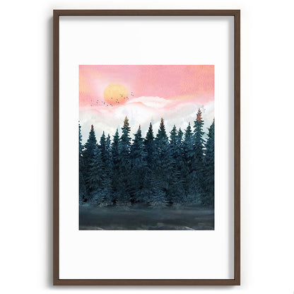 Forest Under the Sunset Framed Art Print Gallery Image 94
