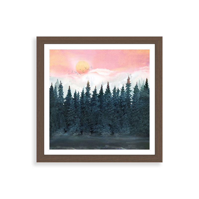 Forest Under the Sunset Framed Art Print Gallery Image 60