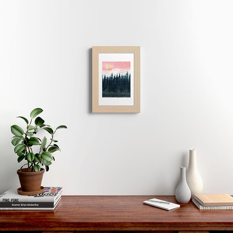 Forest Under the Sunset Framed Art Print Gallery Image 62
