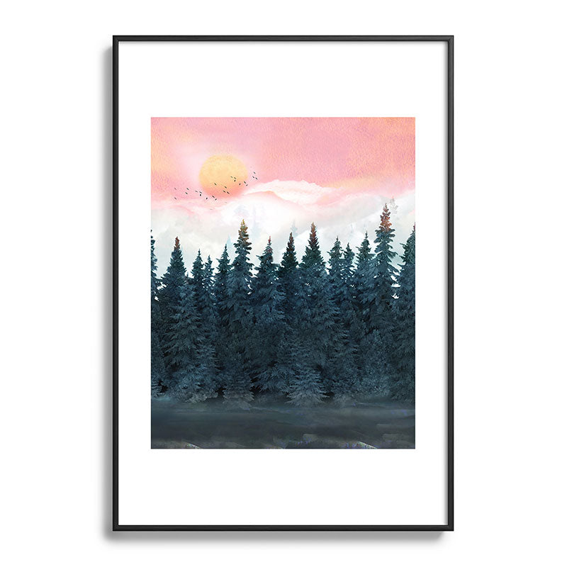 Forest Under the Sunset Framed Art Print Gallery Image 113