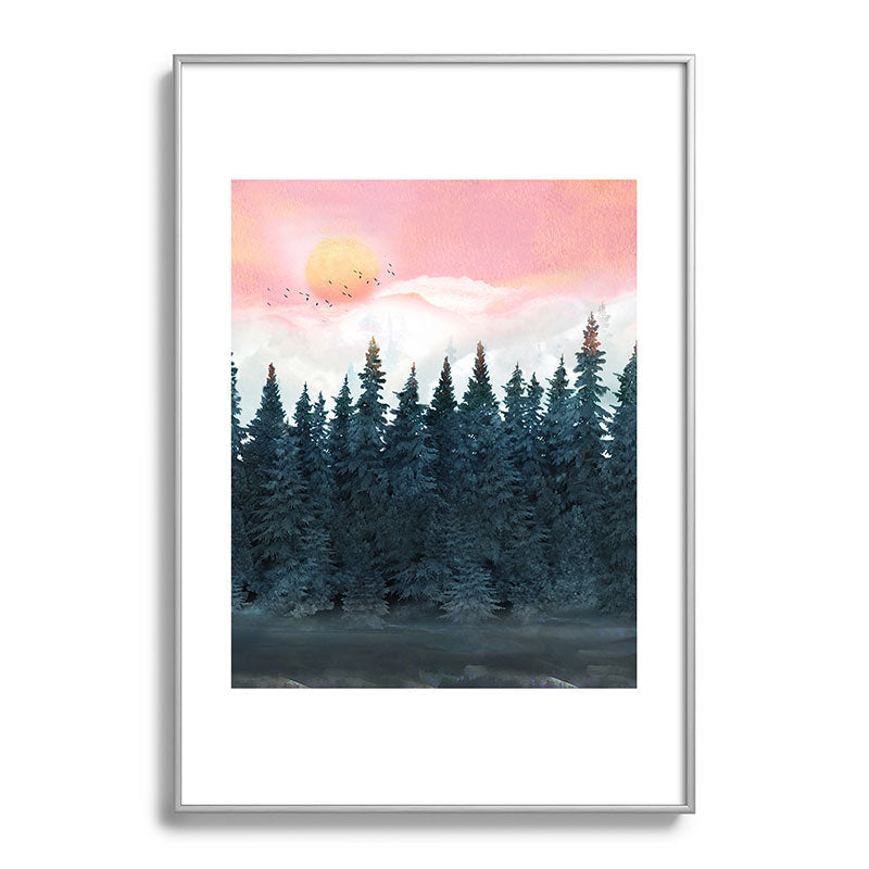 Forest Under the Sunset Framed Art Print Gallery Image 132