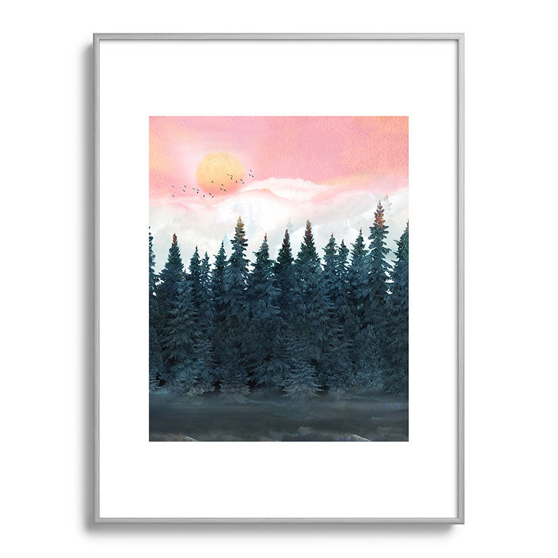 Forest Under the Sunset Framed Art Print Gallery Image 135
