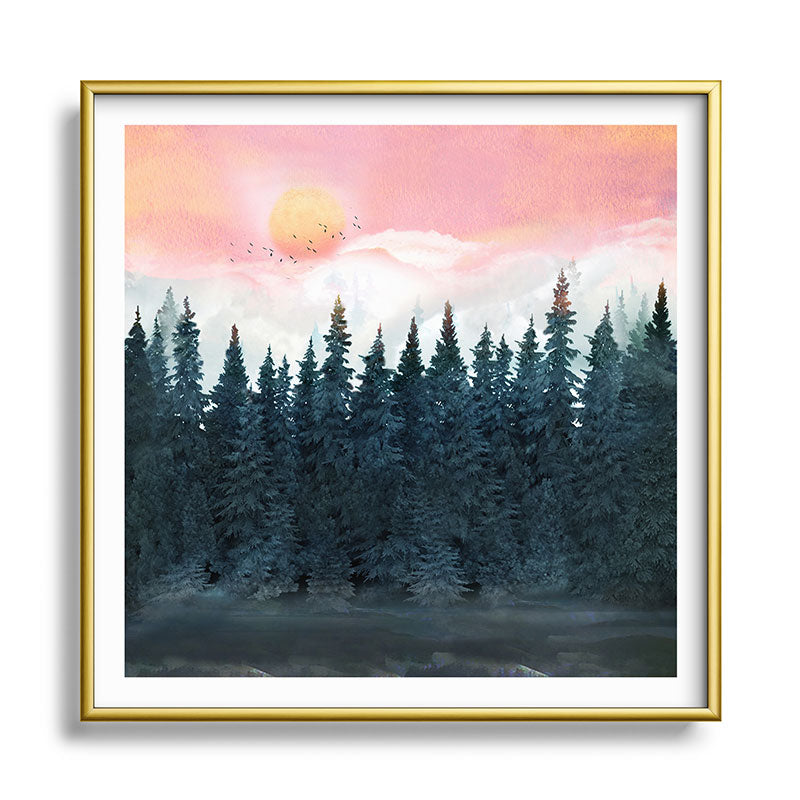 Forest Under the Sunset Framed Art Print Gallery Image 133