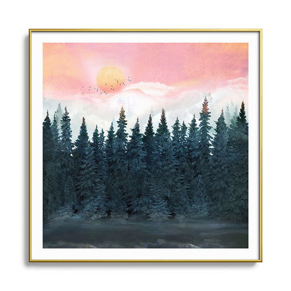 Forest Under the Sunset Framed Art Print Gallery Image 136