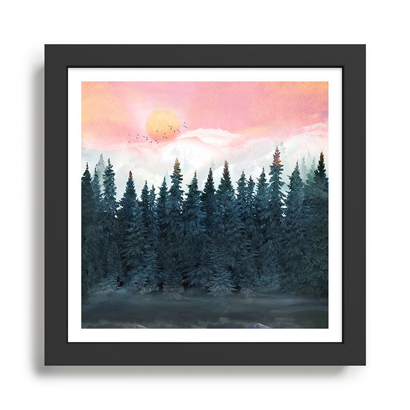 Forest Under the Sunset Framed Art Print Gallery Image 2