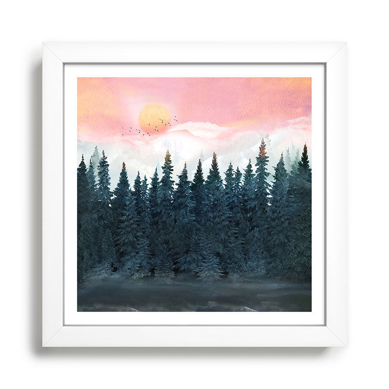 Forest Under the Sunset Framed Art Print Gallery Image 35