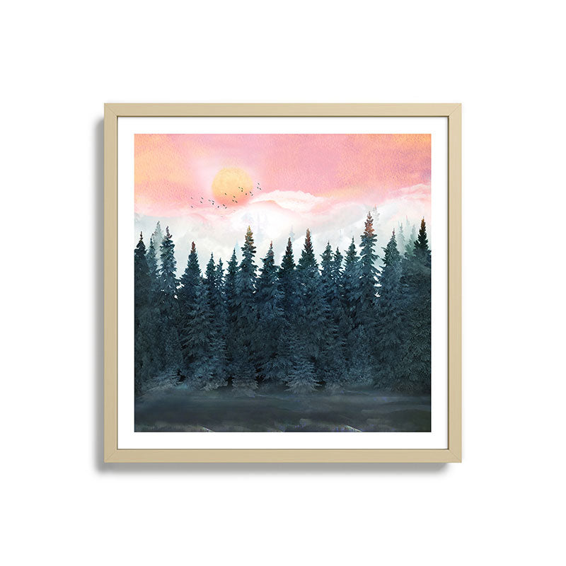 Forest Under the Sunset Framed Art Print Gallery Image 27