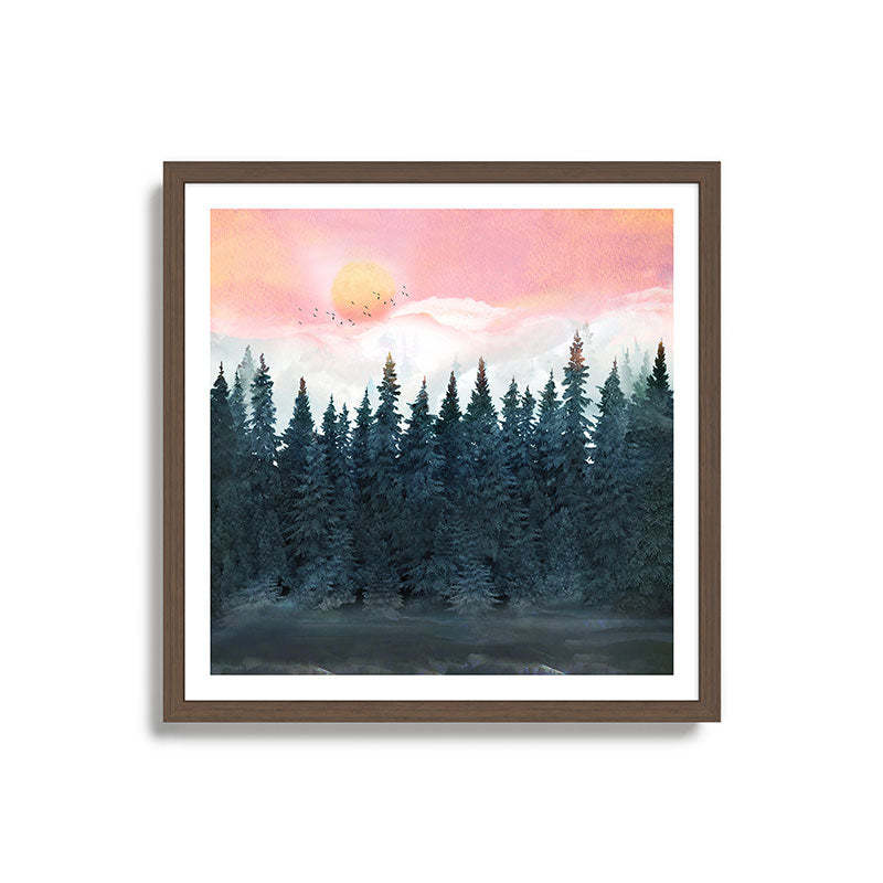 Forest Under the Sunset Framed Art Print Gallery Image 17