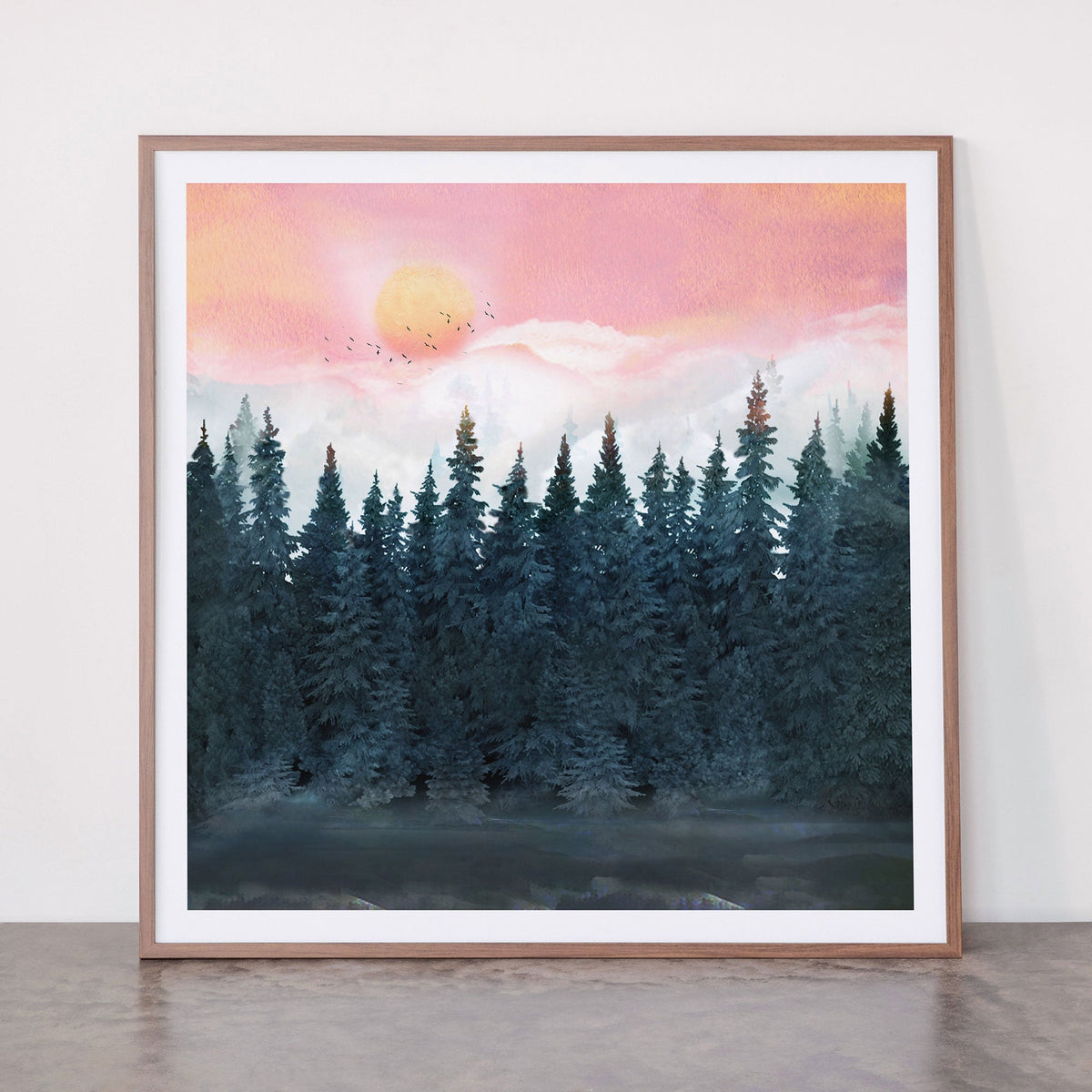 Forest Under the Sunset Framed Art Print Gallery Image 21