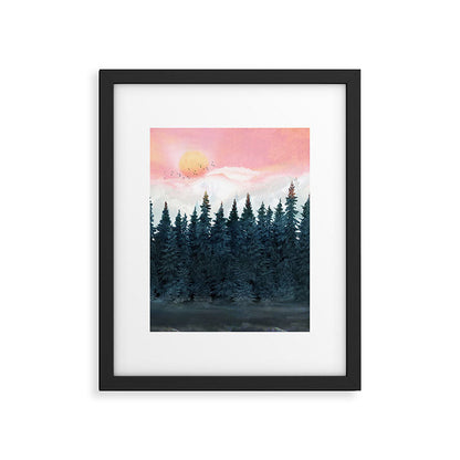 Forest Under the Sunset Framed Art Print Gallery Image 3