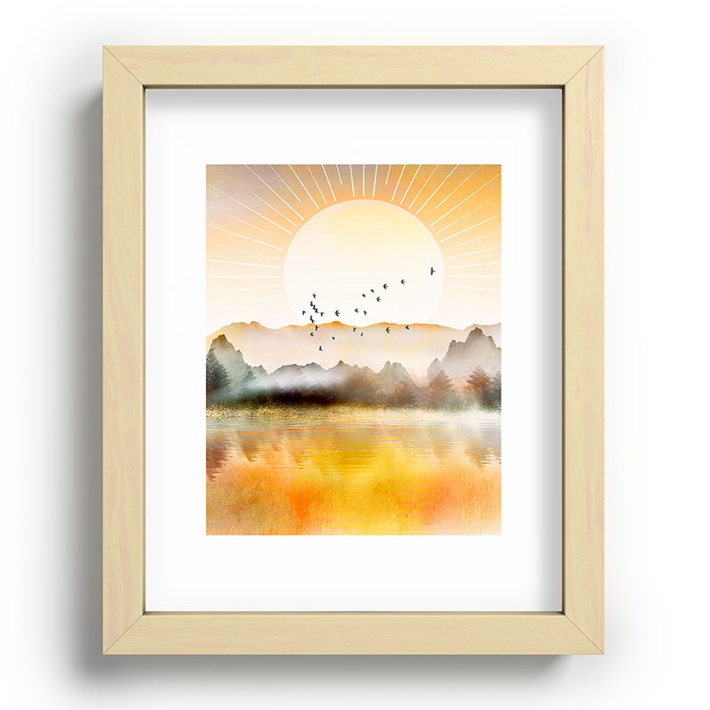 Lake Sunrise Framed Art Print Gallery Image 95