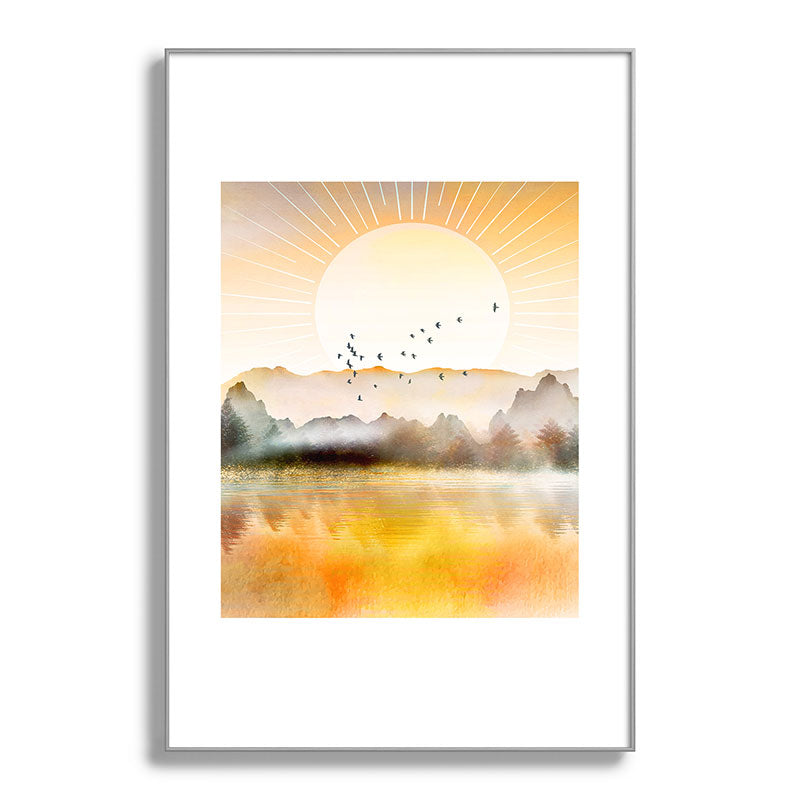 Lake Sunrise Framed Art Print Gallery Image 137