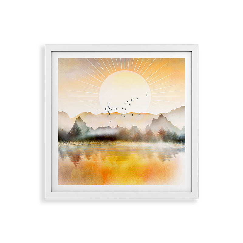Lake Sunrise Framed Art Print Gallery Image 38