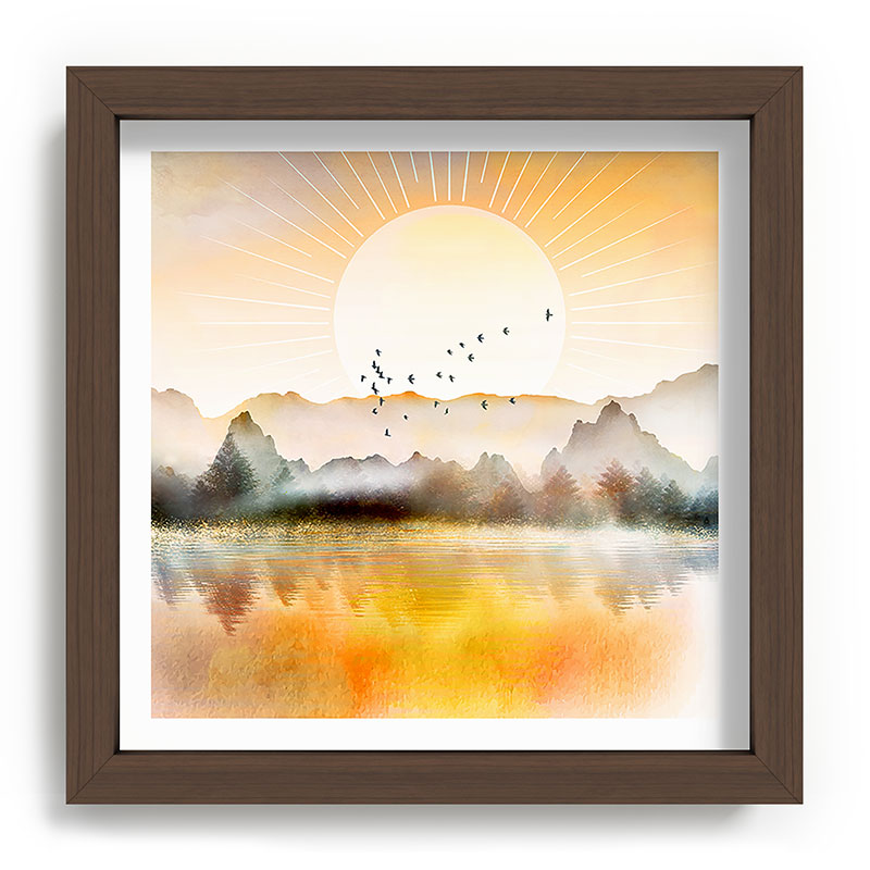 Lake Sunrise Framed Art Print Gallery Image 98