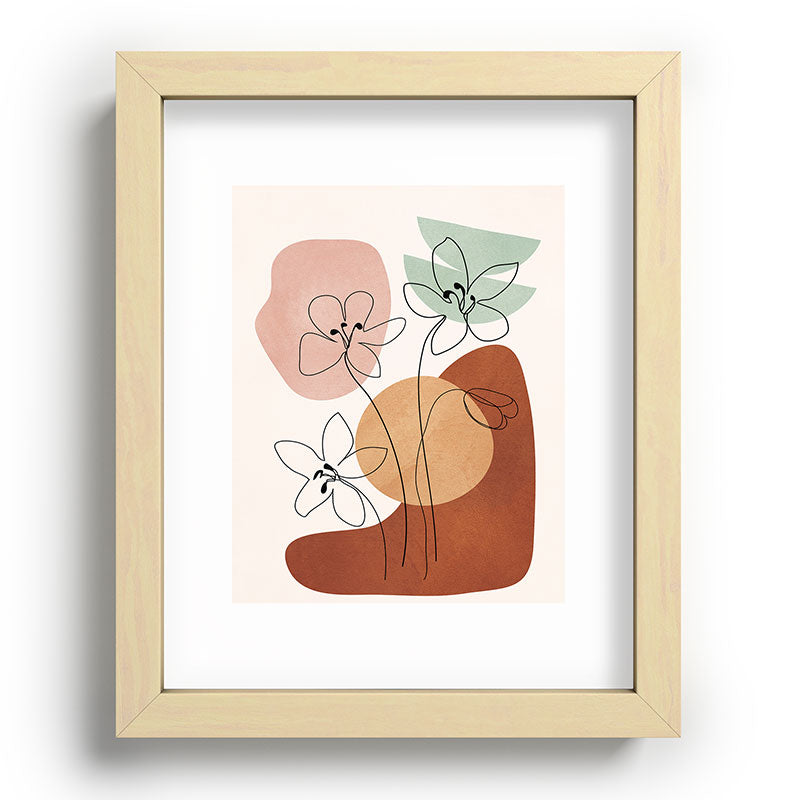 Minimal Abstract Flowers 04 Framed Art Print Gallery Image 70