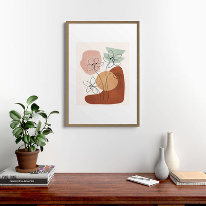 Minimal Abstract Flowers 04 Framed Art Print Gallery Image 13