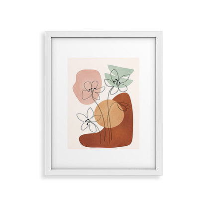 Minimal Abstract Flowers 04 Framed Art Print Gallery Image 26
