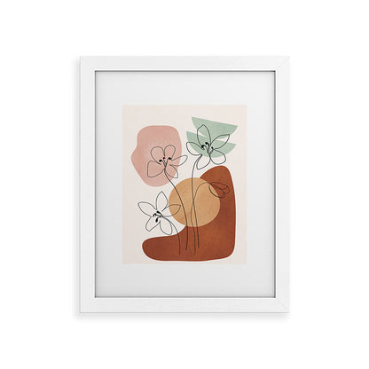 Minimal Abstract Flowers 04 Framed Art Print Gallery Image 54