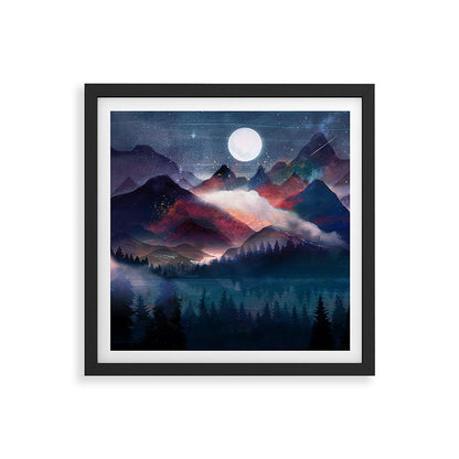 Mountain Lake Under the Stars Framed Art Print Gallery Image 7