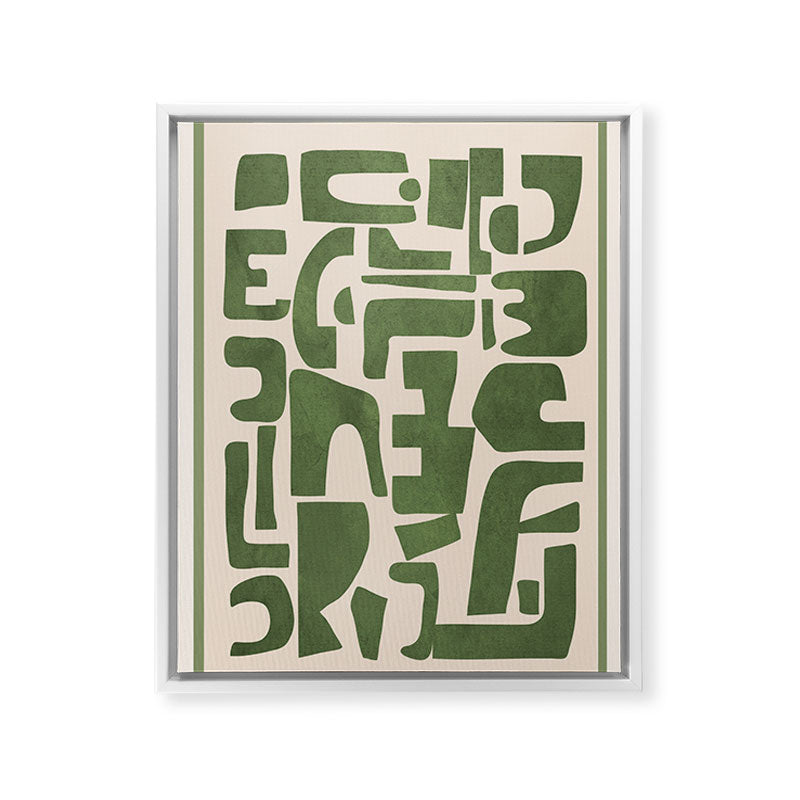 Organic Contemporary Modern Shapes 03 Framed Canvas Print Gallery Image 23