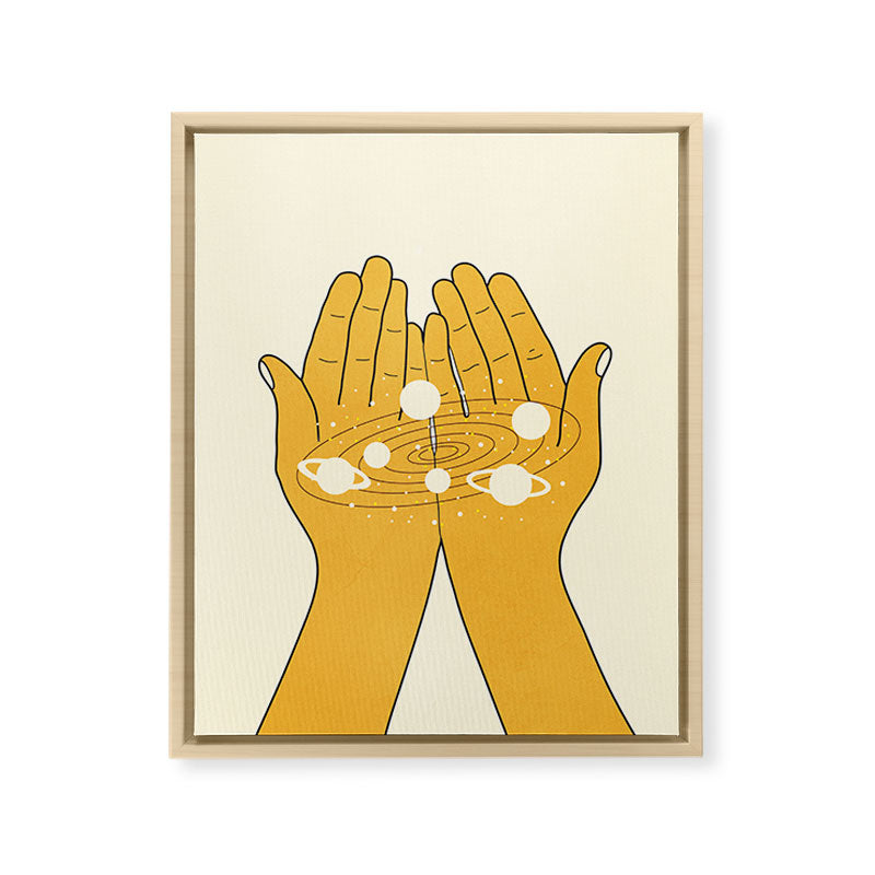 Universe in My Hands Framed Canvas Print Gallery Image 13