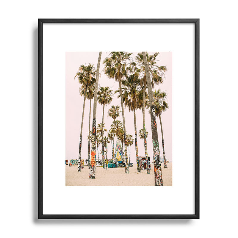 Palm Trees on Venice Beach - Los Angeles California Travel Photography Framed Art Print Gallery Image 111