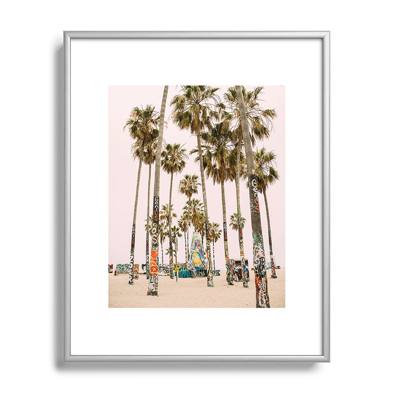 Palm Trees on Venice Beach - Los Angeles California Travel Photography Framed Art Print Gallery Image 129